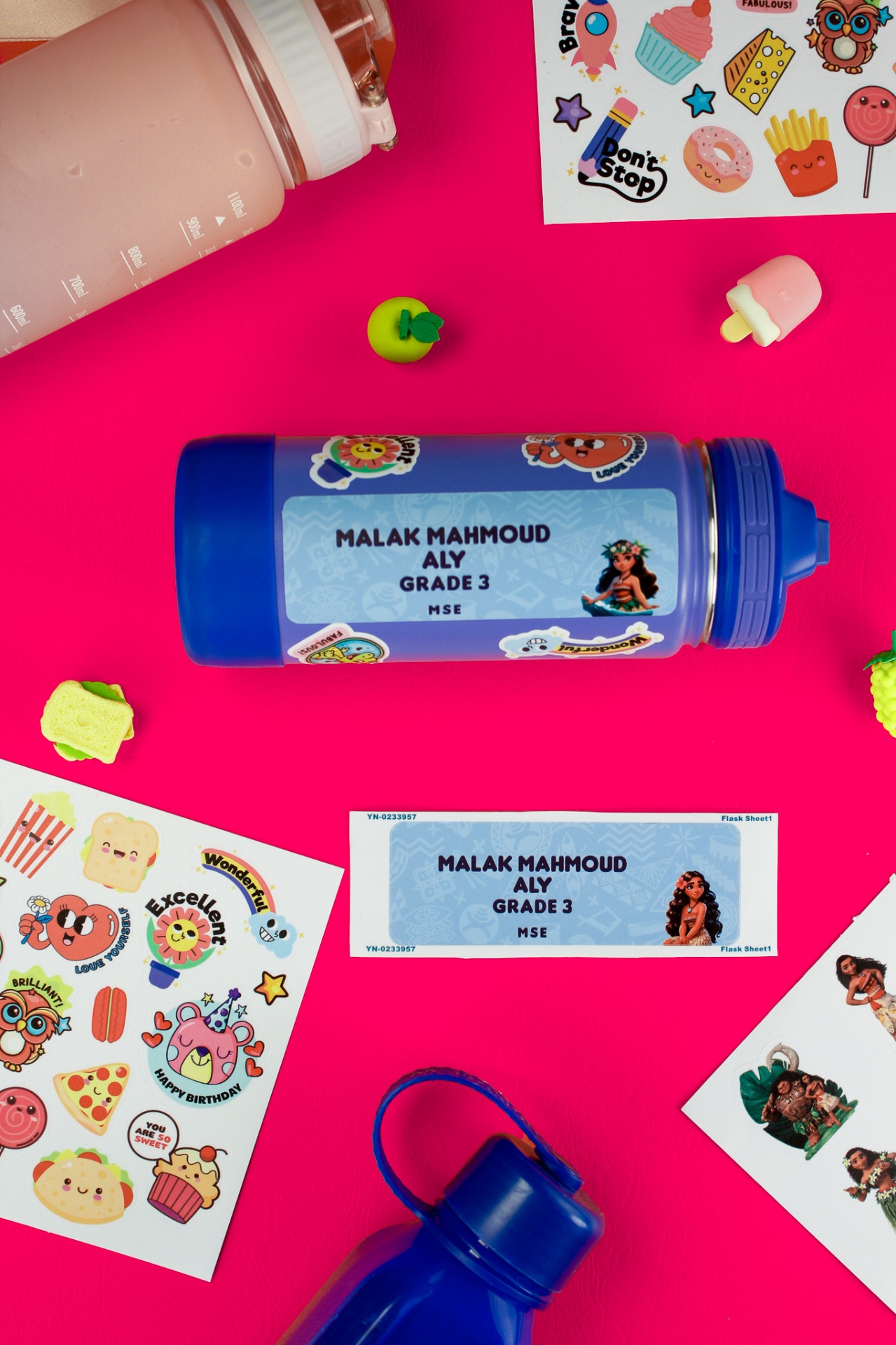 Personalized school labels on kids' items
